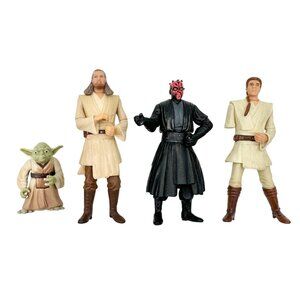 Star Wars Action Figures Obi-Wan Kenobi Qui-Gon Jinn Darth Maul Hans Solo 4 in